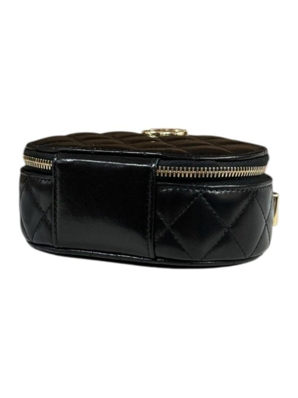 ★SOLD★ Chanel Vanity Bag Quilted Handbag Leather Black - Picture 6 of 10
